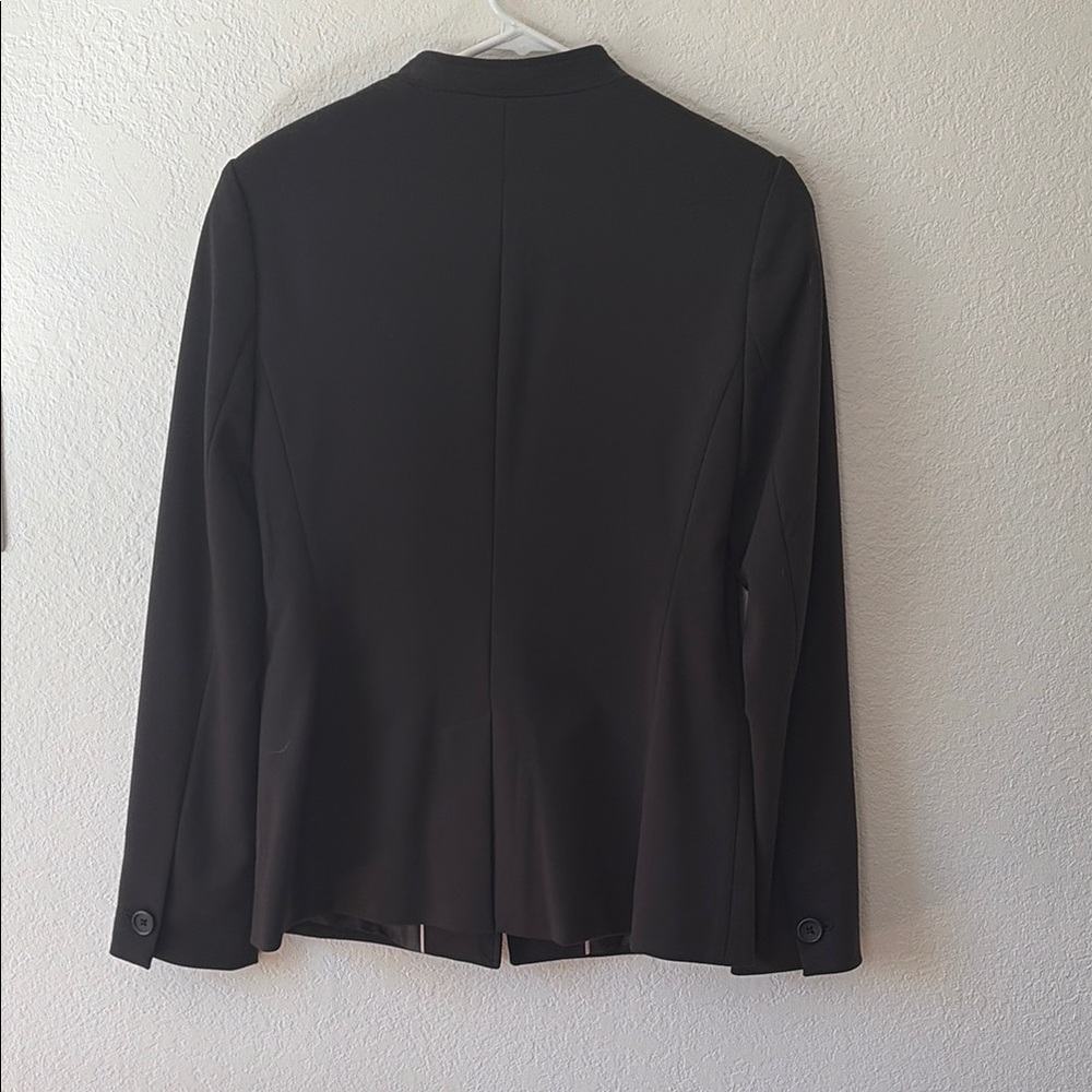 Banana Republic Black Collarless Single-Button Blazer - Picture 2 of 7